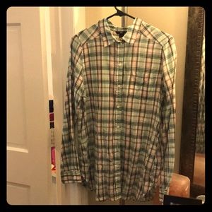 H&M Multi Colored Plaid Button Down